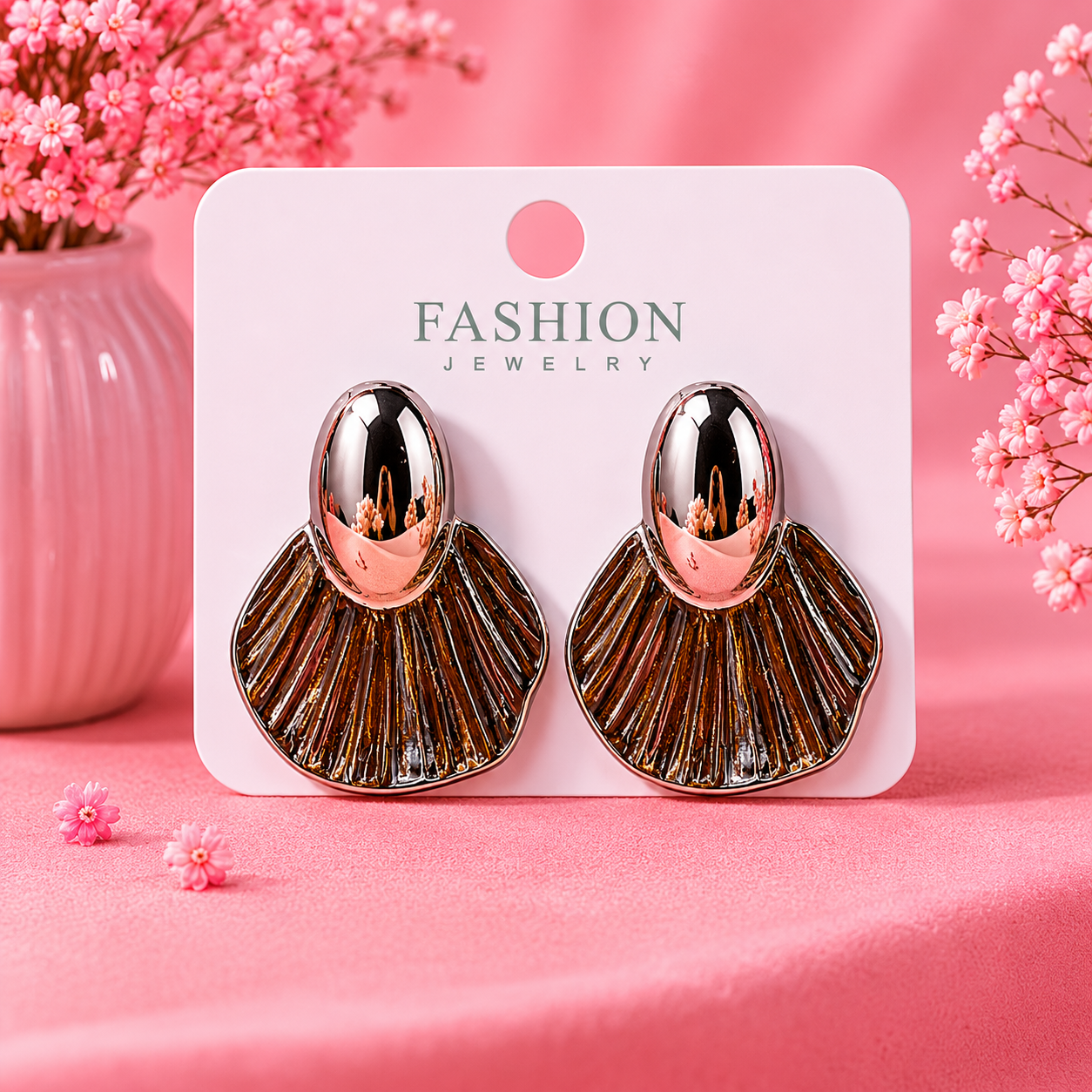 Rosé Shell Luxe Earrings