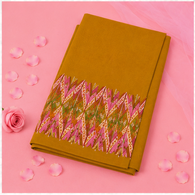 Golden Bloom Mekhela
