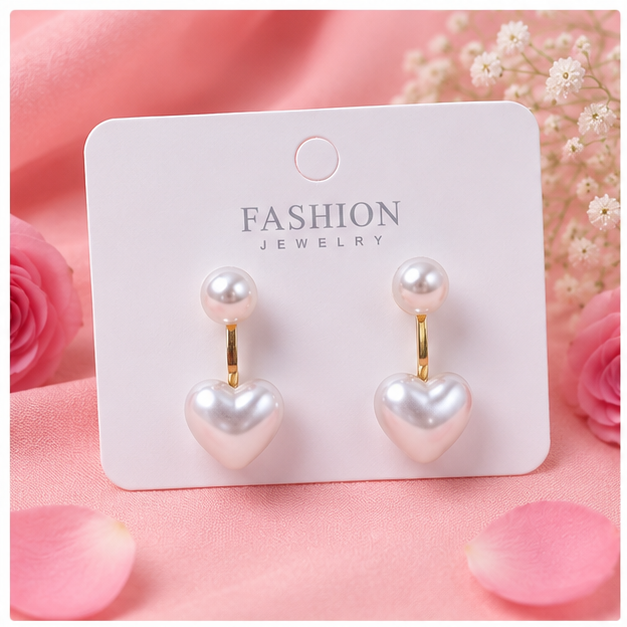 Elegant Heart Drop Earrings for women & girls