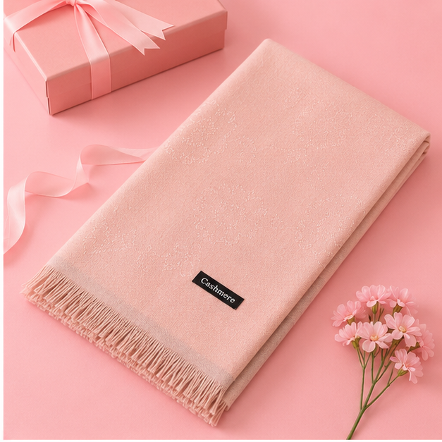Blush Petal Cashmere Shawl
